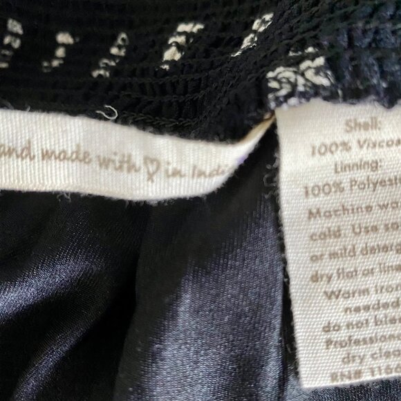 Japna Black and White Lined Mini Skirt With Pockets Medium - Picture 7 of 7